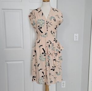 Rare Trashy Diva Slap and Tickle Pink Rayon Dress